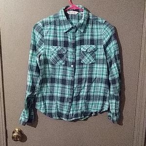 Blue/Turquoise Flannel Overshirt